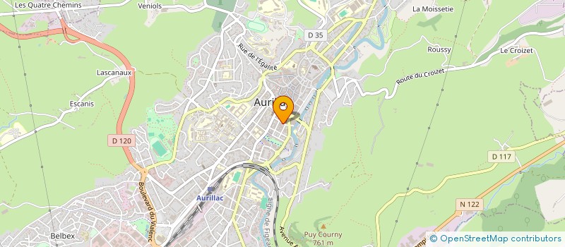 localisation de l'entreprise ASS  CENTRE CHRETIEN DU CANTAL à AURILLAC