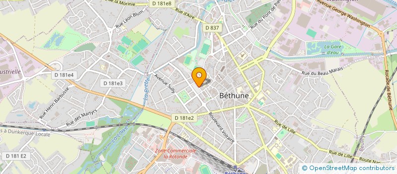 localisation de l'entreprise ASS CENTRE CONDUITE ADDICTIVE JEU PAUME à BETHUNE