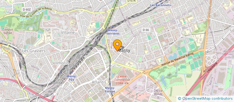 localisation de l'entreprise ASS CENTRE D'INFORMATION  RECHERCHE DEV  MASSY