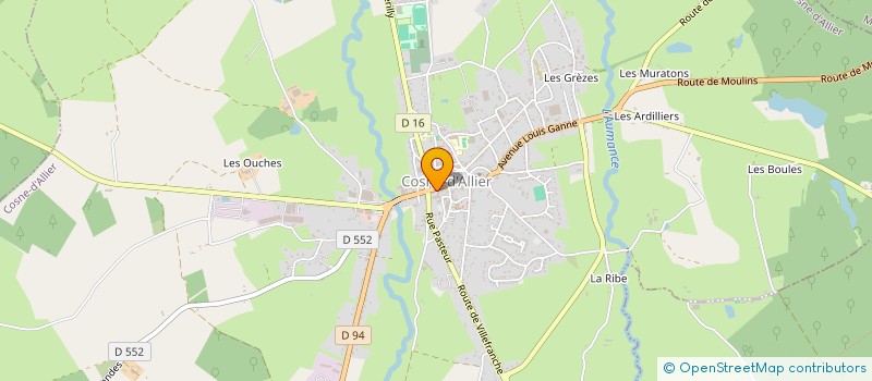 localisation de l'entreprise ASS CENTRE DE DEVELOPPEMENT RURAL ET CUL  COSNE-D'ALLIER