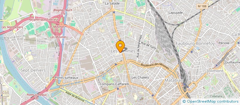 localisation de l'entreprise ASS CENTRE DE LOISIRS DES MINIMES  TOULOUSE