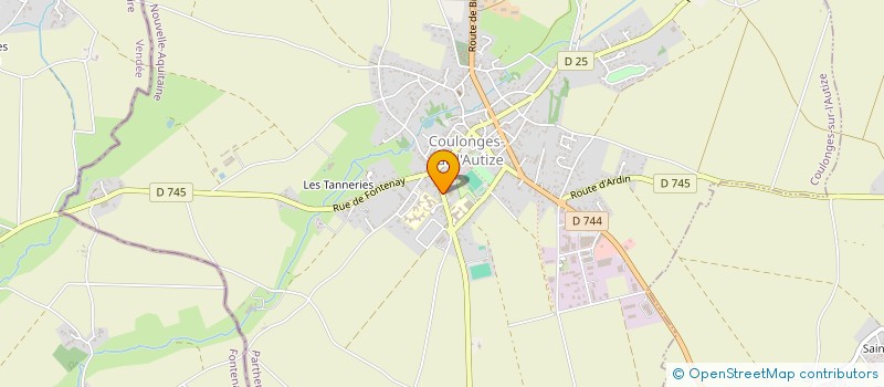 localisation de l'entreprise ASS CENTRE DE LOISIRS PERISCOLAIRES  COULONGES-SUR-L'AUTIZE