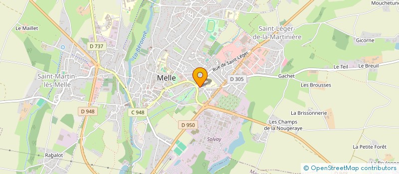 localisation de l'entreprise ASS CENTRE DE RESSOURCES DU PAYS MELLOIS  MELLE