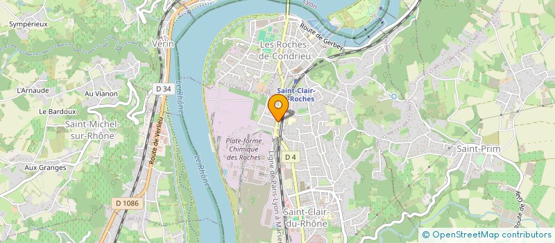 localisation de l'entreprise ASS CENTRE DE SOINS à SAINT-CLAIR-DU-RHONE