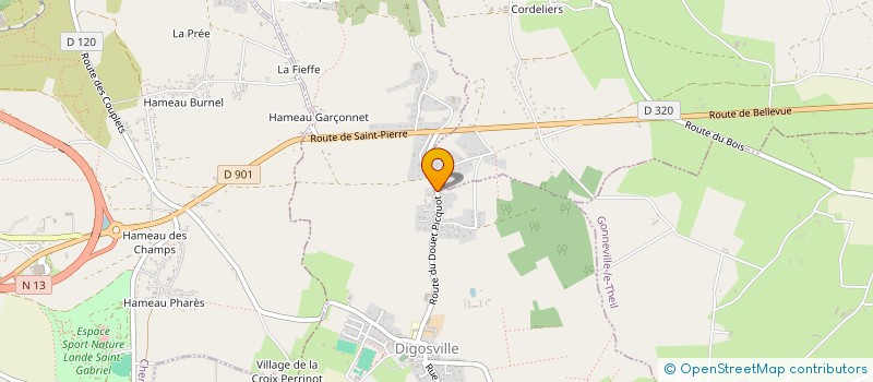 localisation de l'entreprise ASS CENTRE EQUESTRE  DIGOSVILLE