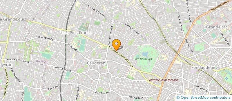 localisation de l'entreprise ASS  CENTRE ETUDE GESTION ET INFORMATIQU  BORDEAUX