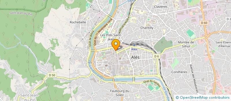 localisation de l'entreprise ASS CENTRE MEDITERRANEEN DE LITTERATURE à ALES