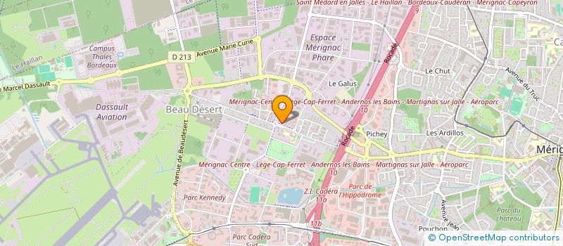 localisation de l'entreprise ASS CENTRE SOCIAL ET CULTUREL DE BEAUDESERT  MERIGNAC