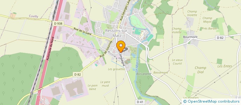 localisation de l'entreprise ASS CENTRE SOCIAL RURAL  RESSONS-SUR-MATZ