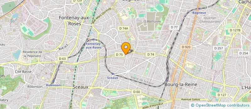 localisation de l'entreprise ASS CENTRE SOCIOCULTUREL DES BLAGIS à SCEAUX