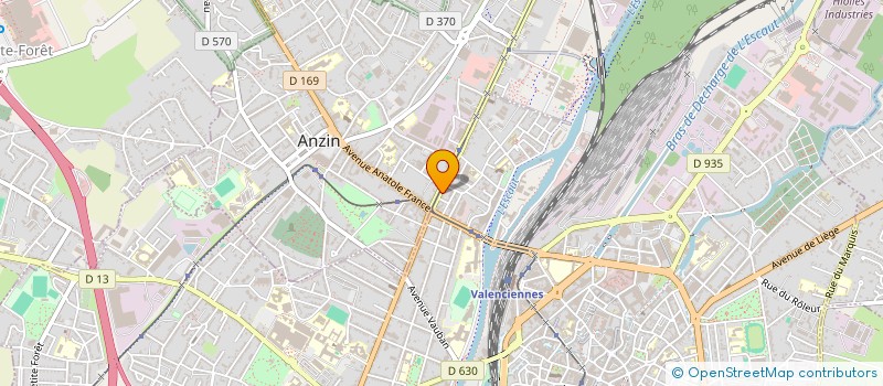 localisation de l'entreprise ASS CENTRES SOCIAUX ET SOCIO CULTURELS à VALENCIENNES