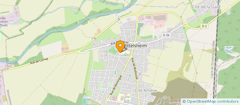 localisation de l'entreprise ASS CENTRES SOCIO CULTURELS à WITTELSHEIM