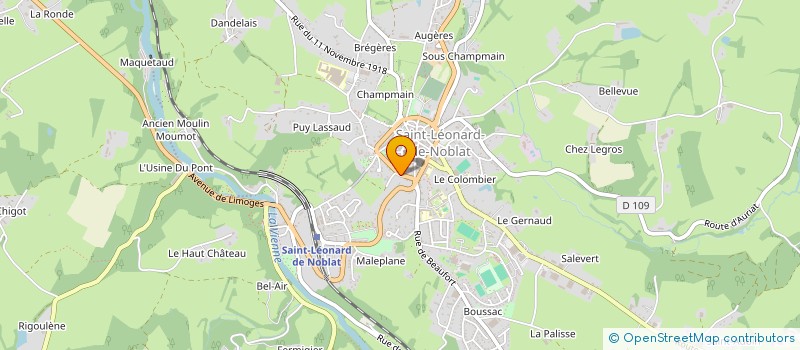 localisation de l'entreprise ASS CERCLE DE ST LEONARD à SAINT-LEONARD-DE-NOBLAT