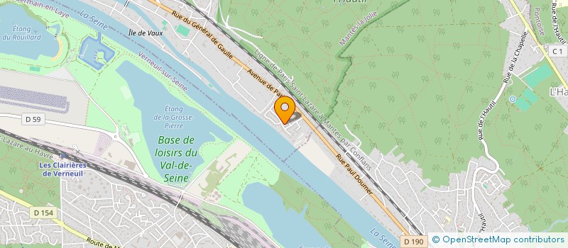 localisation de l'entreprise ASS  CERCLE DE VOILE  VAUX-SUR-SEINE