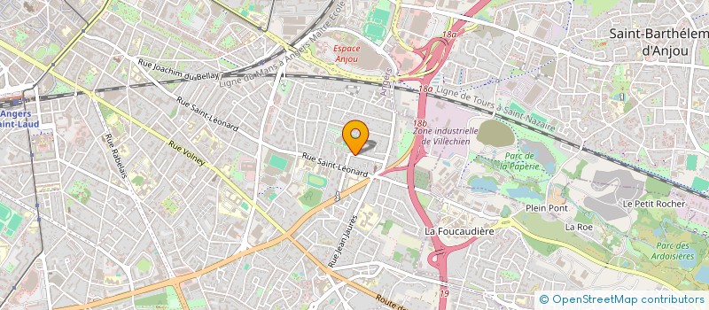 localisation de l'entreprise ASS CERCLE PATRONAGE ST LEONARD  ANGERS