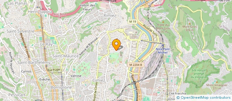 localisation de l'entreprise ASS CERCLE RESIDENCE JARDINS DE CIMIEZ  NICE