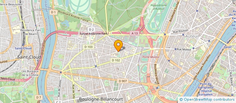 localisation de l'entreprise ASS CERCLE SPORTIF DES PERSONNALITES à BOULOGNE-BILLANCOURT