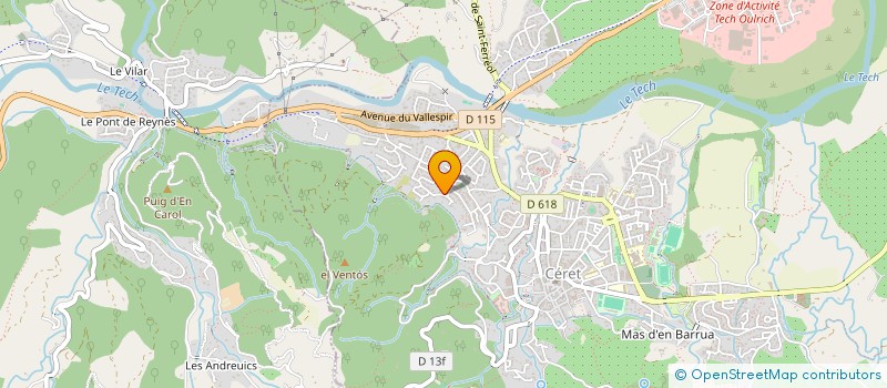 localisation de l'entreprise ASS CERET GYM CLUB  CERET