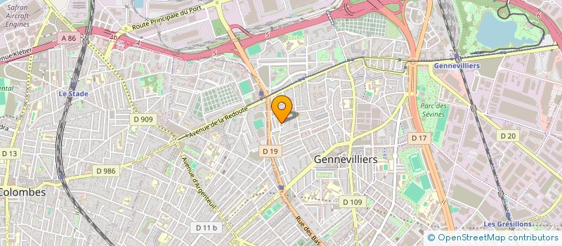 localisation de l'entreprise ASS  CFAG  GENNEVILLIERS