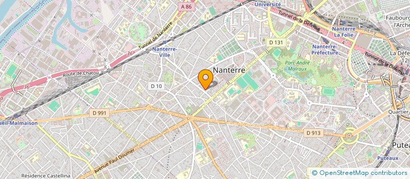 localisation de l'entreprise ASS CHAMB METIERS EN PARTENARIAT INFORMA  NANTERRE