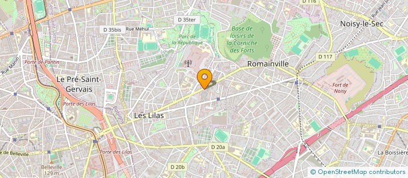 localisation de l'entreprise ASS CHARTER MUSIC LOI 1901 à LES LILAS
