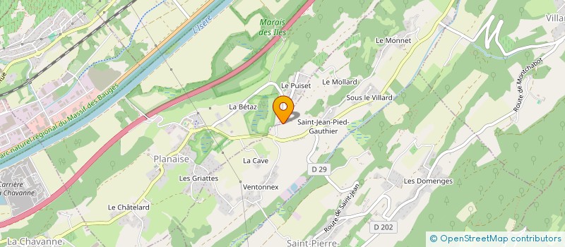 localisation de l'entreprise ASS CHASSE ST HUBERT DU COISIN  COISE-SAINT-JEAN-PIED-GAUTHIER