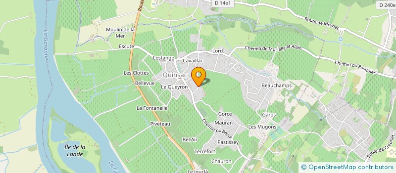 localisation de l'entreprise ASS.CHASSES DOMAINE DU PIN ET PEYCHOUNE à QUINSAC