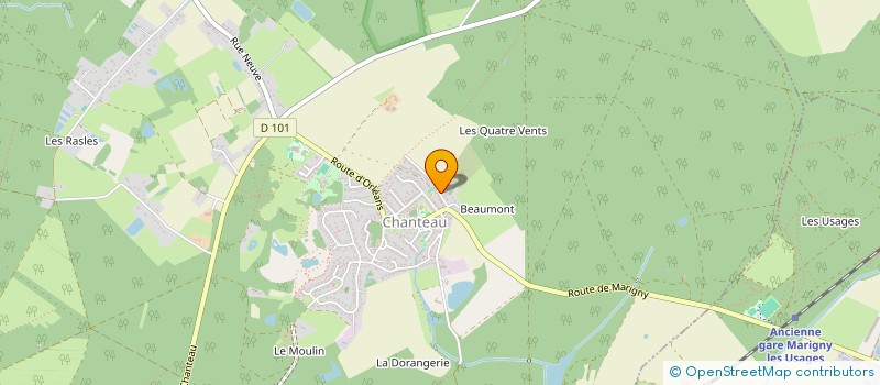 localisation de l'entreprise ASS CHASSEURS SANGLIERS CLAIRIERE CHANTEAUSIENNE à CHANTEAU