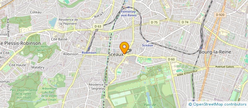 localisation de l'entreprise ASS CHAT BLANC à SCEAUX