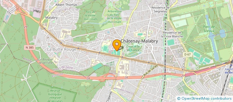 localisation de l'entreprise ASS CHATENAY MALABRY TENNIS à CHATENAY-MALABRY