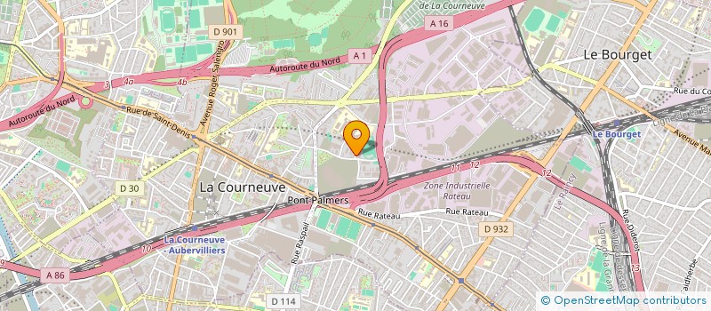 localisation de l'entreprise ASS CHEVALIERS D'ATHLETISME COURNEUVIENS à LA COURNEUVE