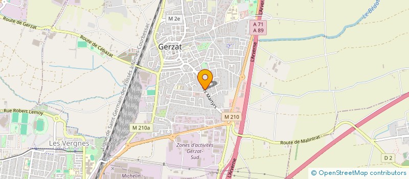 localisation de l'entreprise ASS CHIENS DES NEIGES  GERZAT