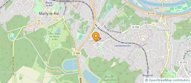 localisation de l'entreprise ASS CHOEUR ORCHESTRE LOUVECIENNES à LOUVECIENNES