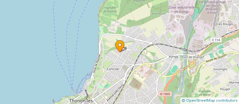 localisation de l'entreprise ASS CHOREGRAPHIQUE DIAGONALE à THONON-LES-BAINS