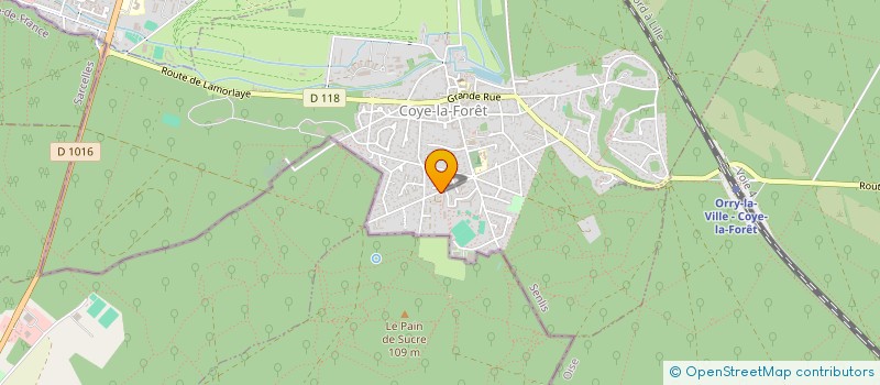 localisation de l'entreprise ASS CHRETIENNE POUR LA PAO EDITION  COYE-LA-FORET