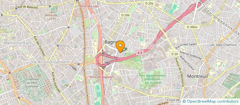 localisation de l'entreprise ASS CIE DU GLACON FLAMBANT à BAGNOLET