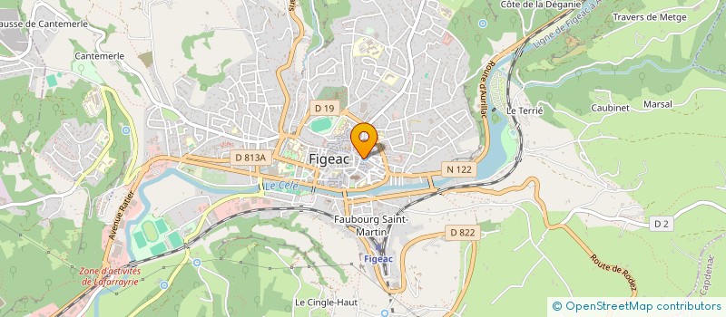 localisation de l'entreprise ASS CIMAISE ART CONTEMPORAIN  FIGEAC