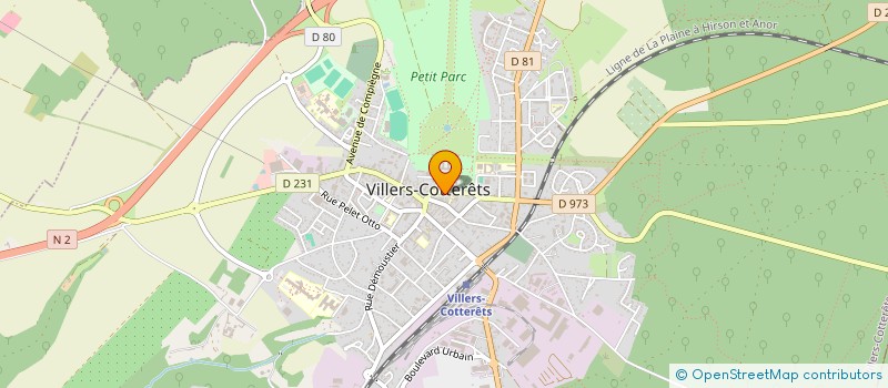 localisation de l'entreprise ASS CINEMA LES CLUBS à VILLERS-COTTERETS