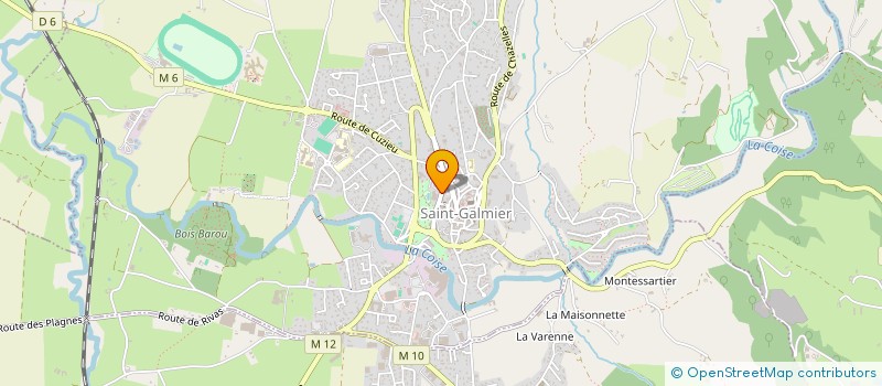 localisation de l'entreprise ASS CINEMATOGRAPHIQUE BALDOMERIENNE  SAINT-GALMIER