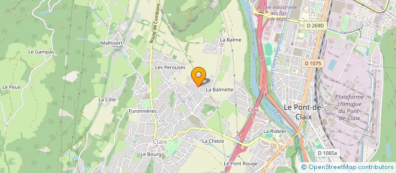 localisation de l'entreprise ASS  CLAIX YOGA ENERGIE  CLAIX