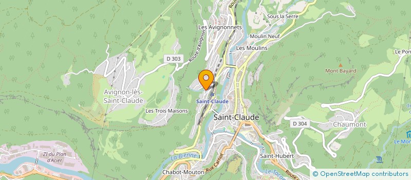 localisation de l'entreprise ASS CLASSES NEIGE FRANCO AMERI à SAINT-CLAUDE