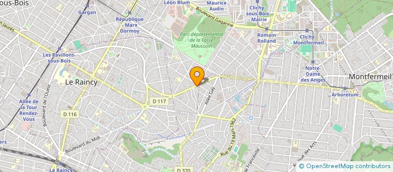 localisation de l'entreprise ASS CLICHOISE DE SINOBIOLOGIE à CLICHY-SOUS-BOIS