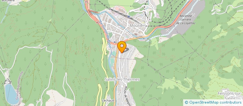 localisation de l'entreprise ASS CLUB ALPIN FRANCAIS MOUTIERS à MOUTIERS