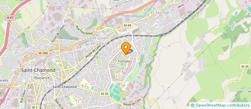 localisation de l'entreprise ASS CLUB AMICAL DU 3  AGE DE FONSALA  SAINT-CHAMOND