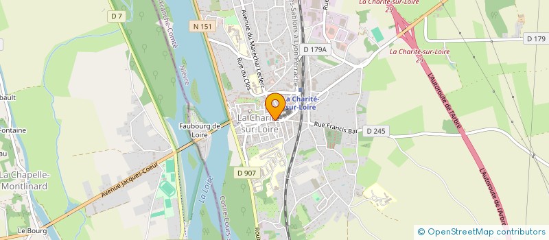 localisation de l'entreprise ASS CLUB AVENIR ET LIBERTE DE LA NIEVRE à LA CHARITE-SUR-LOIRE