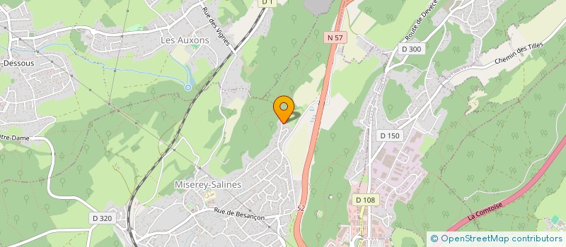 localisation de l'entreprise ASS CLUB CYCLISTE CANTON D'AUDEUX  MISEREY-SALINES