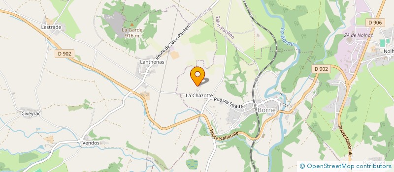 localisation de l'entreprise ASS  CLUB DE BORNE  BORNE