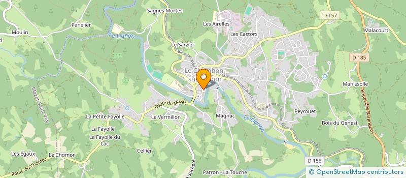 localisation de l'entreprise ASS CLUB DE BRIDGE à LE CHAMBON-SUR-LIGNON