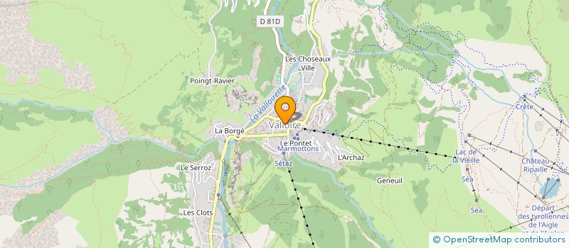 localisation de l'entreprise ASS  CLUB DE L'AGE D'OR  VALMEINIER