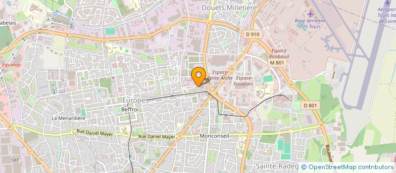 localisation de l'entreprise ASS  CLUB DE L'EUROPE  TOURS